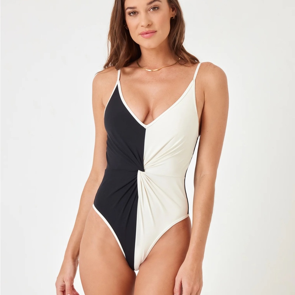L*SPACE Devi One Piece BLACK AND CREAM NEW SUZE SMALL